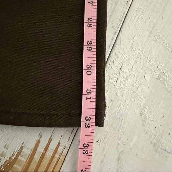 Eleventy High Rise Wide Leg Flare Pants Size US 2 Chocolate Brown - Picture 7 of 12